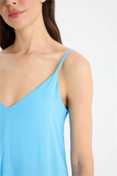 A Cut V-Neck modal Sleeveless Maxi Dress