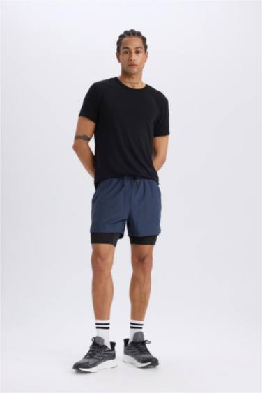DeFactoFit Slim Fit Sports Cotton Shorts