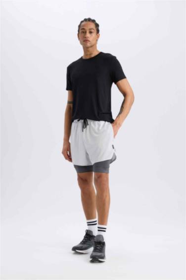 DeFactoFit Slim Fit Sports Cotton Shorts