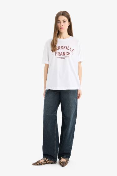 Oversize Fit Crew Neck Short Sleeve T-Shirt