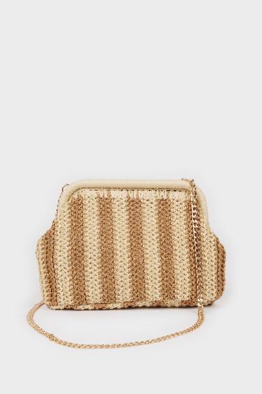 Sac à bandoulière en paille pour femme