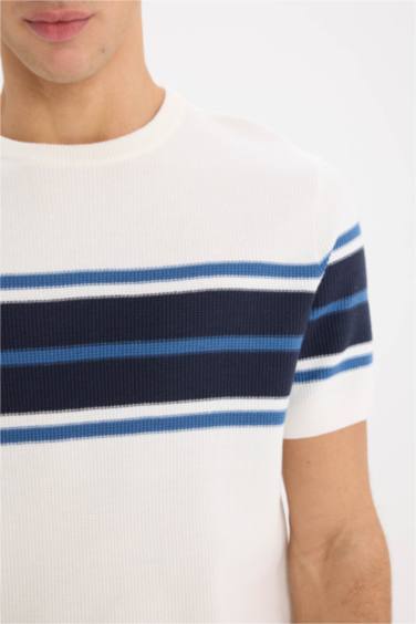 Стандартного кроя трикотажная футболка с коротким рукавом