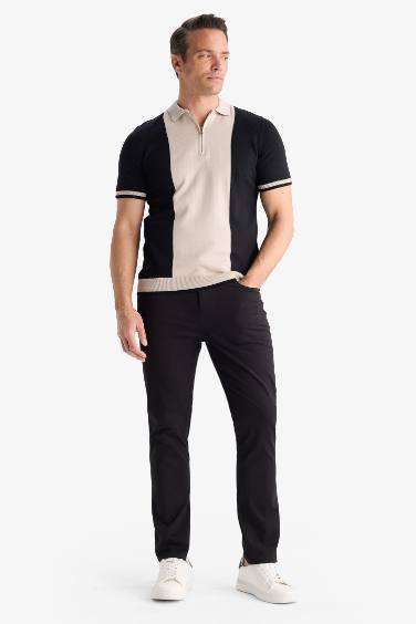 Standard Fit Polo Collar Knitwear Polo T-Shirt