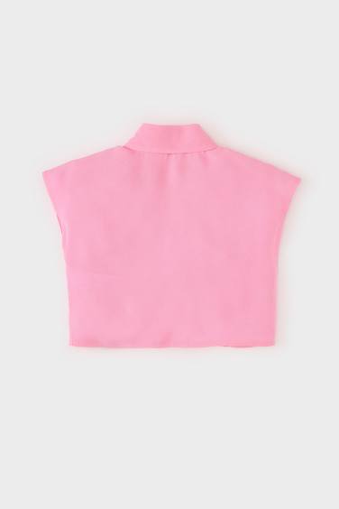 Baby Girl Shirt Collar Short Sleeve Shirt