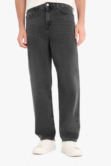 Cotton Baggy Fit Wide Leg Jeans