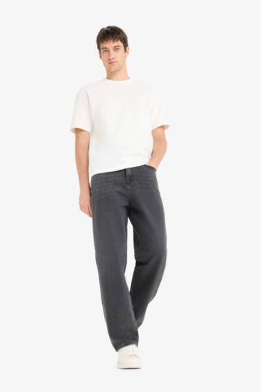 Cotton Baggy Fit Wide Leg Jeans