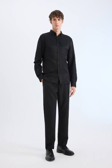 Regular Fit Straight Leg Trousers