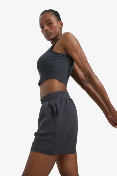 DeFactoFit Crew Neck Modal Sports Crop Top