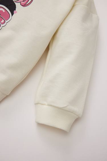 Sweatshirt imprimé à col rond pour bébé fille