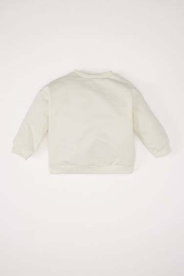 Sweatshirt imprimé à col rond pour bébé fille