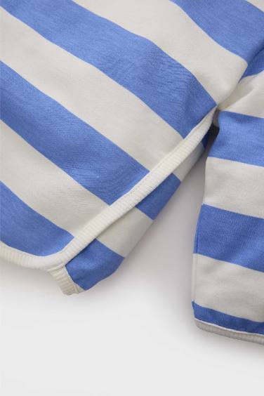 Baby Girl Crew Neck Striped Sweatshirt