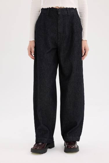 Baggy Fit High Waist Long Jeans