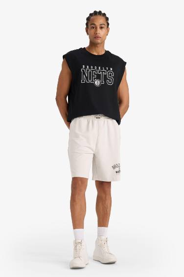 DeFactoFit NBA Brooklyn Nets Standard Fit Shorts