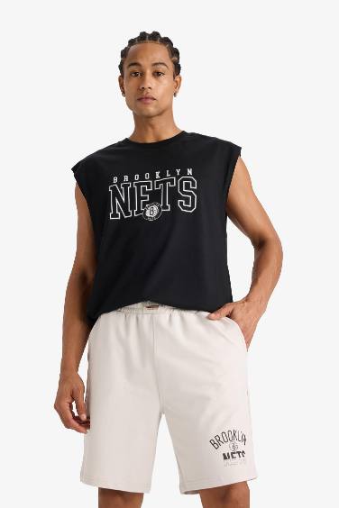 DeFactoFit NBA Brooklyn Nets Standard Fit Shorts