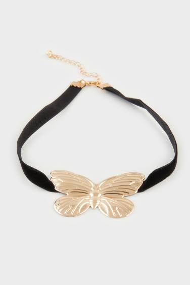 Woman Butterfly Choker Necklace