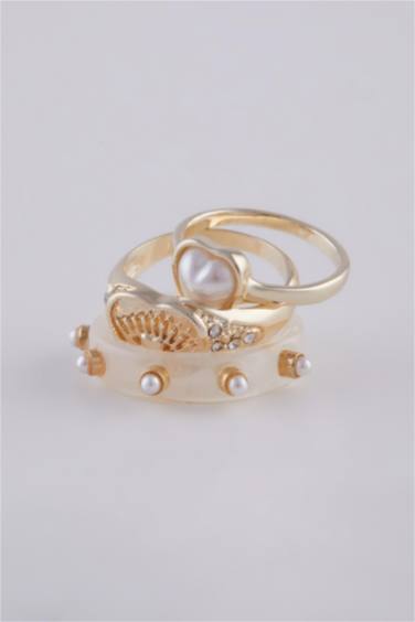 Kadın 3'lü Gold Yüzük
