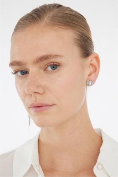 Kadın 2'li Silver Küpe