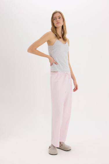 Regular Fit Poplin Pijama Altı-Fall in Love