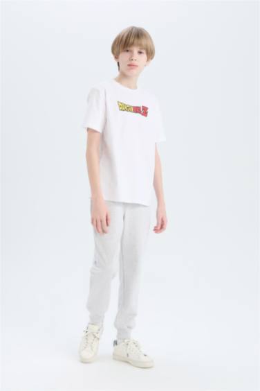 Boy Dragon Ball Crew Neck Back Printed Short Sleeve T-Shirt