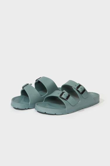 Man Flat Sole Double Strap Eva Slippers