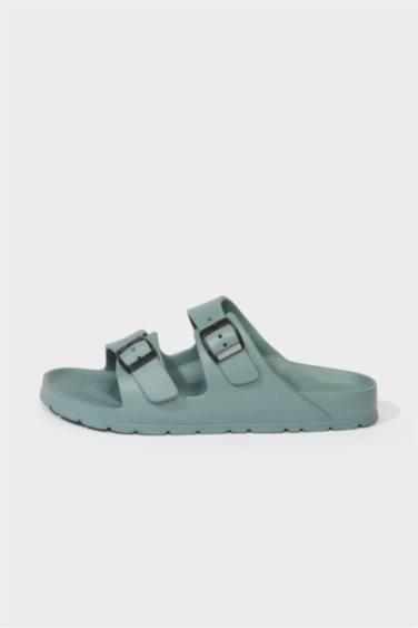Man Flat Sole Double Strap Eva Slippers
