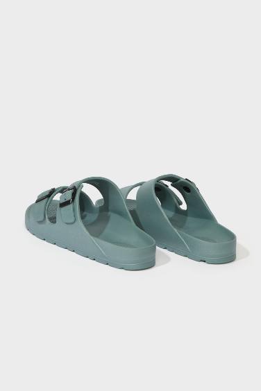 Man Flat Sole Double Strap Eva Slippers