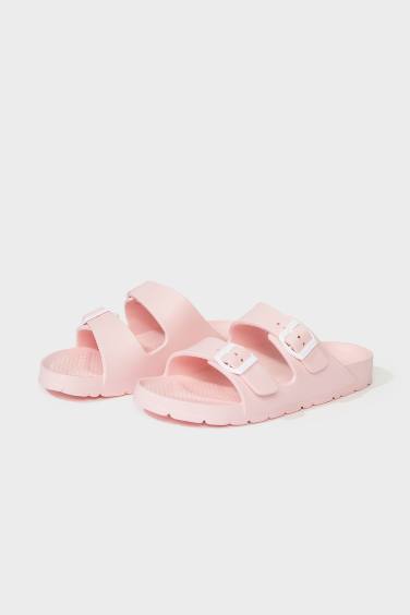 شبشب نسائي إيفا بكعب مسطح بشريط مزدوج