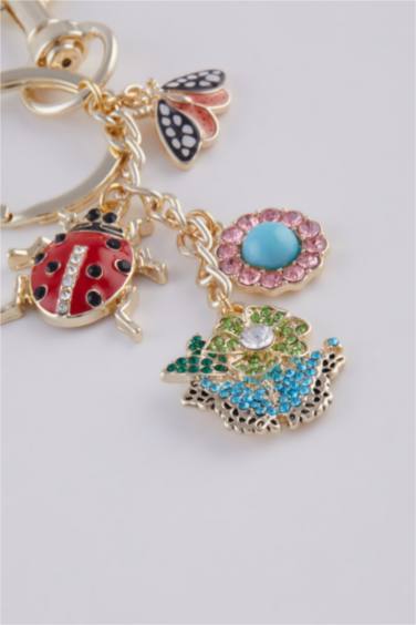 Woman Ladybug Keychain