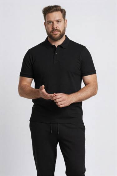 Standard Fit Knitwear Polo T-Shirt