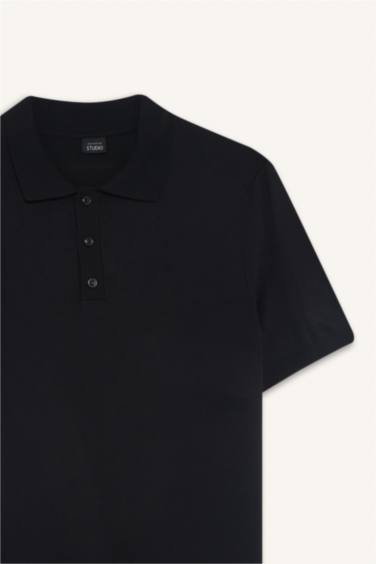 Standard Fit Knitwear Polo T-Shirt