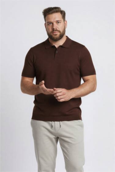 T-shirt Polo en maille à manches courtes Coupe standard