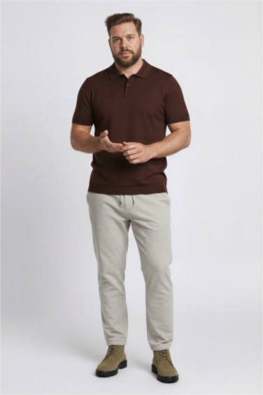 T-shirt Polo en maille à manches courtes Coupe standard