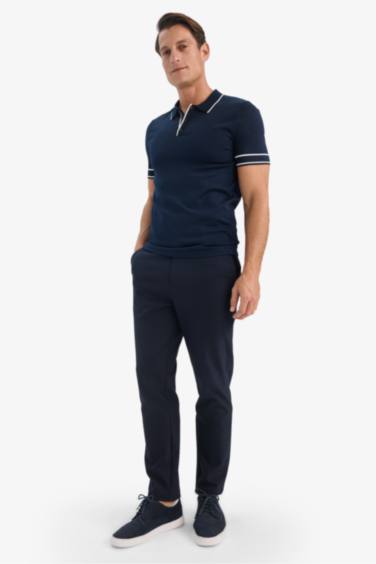 Standard Fit Short Sleeve Knitwear Polo T-Shirt