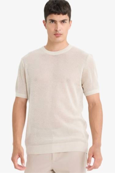 Standard Fit Crew Neck Knitwear T-Shirt