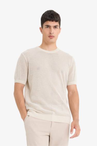 Standard Fit Crew Neck Knitwear T-Shirt