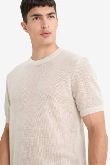 Standard Fit Crew Neck Knitwear T-Shirt