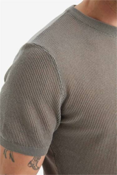 Standard Fit Crew Neck Knitwear T-Shirt