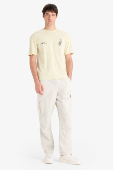 Boxy Fit Keith Haring Licensed Crew Neck Printed Short Sleeve T-Shirt