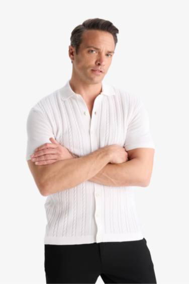 Standard Fit Polo Collar Knitwear Polo T-Shirt