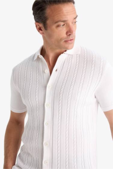 Standard Fit Polo Collar Knitwear Polo T-Shirt