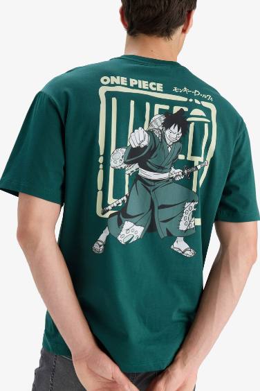 One Piece Лицензиялық дөңгелек жаға үлкен Футболка