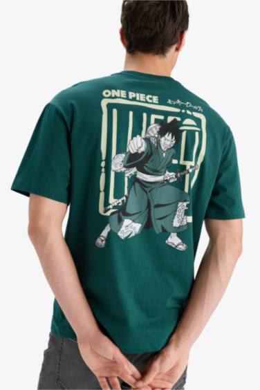 Boxy Fit One Piece Crew Neck Printed Short Sleeve T-Shirt