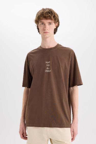 Cotton Vikings Valhalla Boxy Fit Back Printed T-Shirt