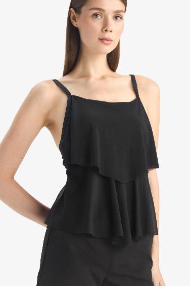 Regular Fit Tül Tankini-Fall in Love