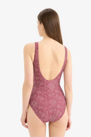 Puantiyeli Yandan Büzgülü Mayo - Görsel 8