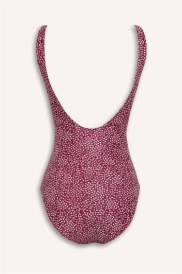 Puantiyeli Yandan Büzgülü Mayo - Görsel 10