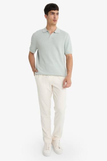 Standard Fit Knit Polo T-Shirt