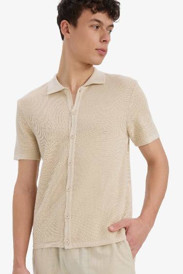 Standard Fit Polo Collar Knitwear Polo T-Shirt