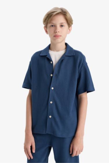 Boy Oversize Fit Polo Neck Short Sleeve Shirt
