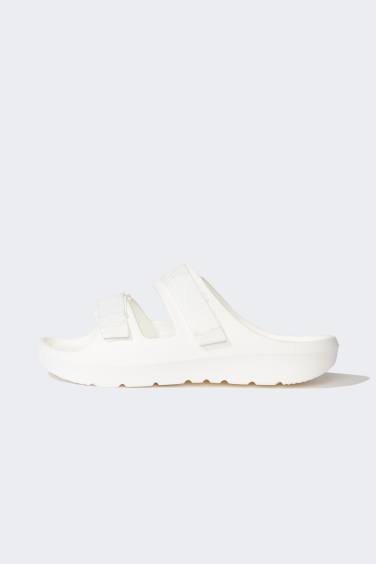 Woman Flat Sole Double Band Eva Slippers